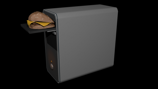 Cheese Burger in a CD Drive