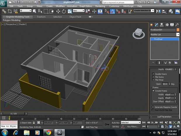 3d house ( line modeling )