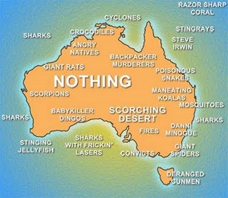 Funny Aussie map
