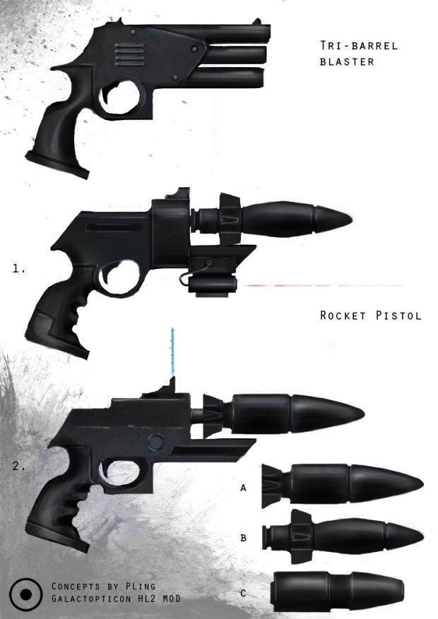 Rocket pistol concepts