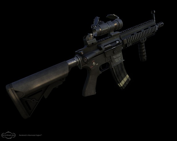 HK416 SKIN.(model,uv & bakes by Mhaha2)