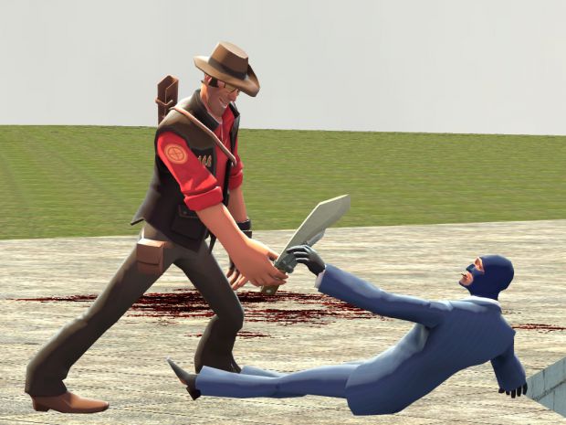 Spy lost in a knife duel