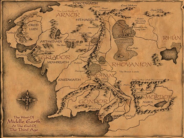 middle earth world map