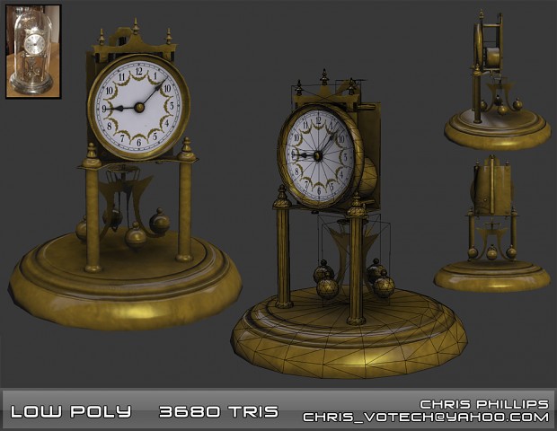 Clock Low Poly w/ Textures - Older work