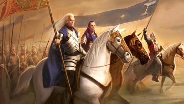 Glorfindel_  Elrond_  and  King Earnur