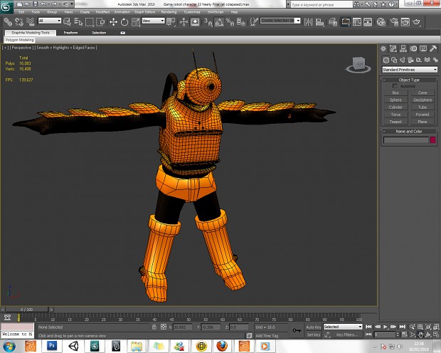 Screenshot of my character that I made on 3ds max