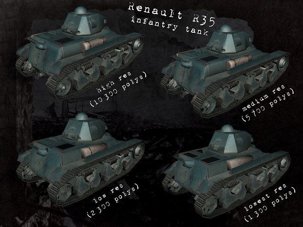 CoD2 Renault R35 LOD preview