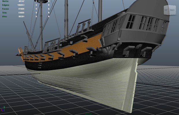 Progress on new frigate model