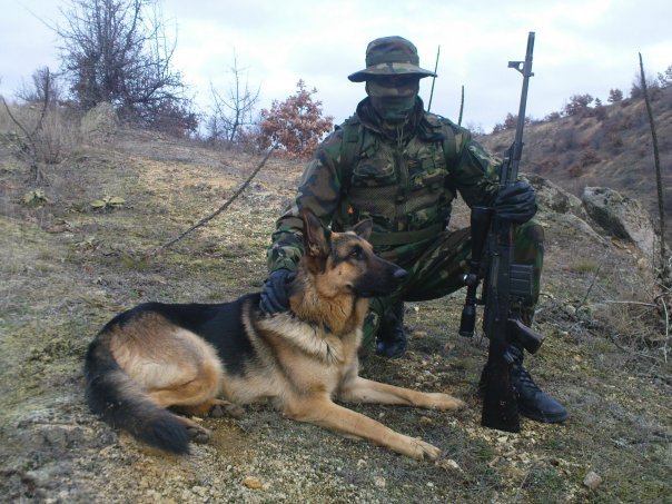 Sniper with his dog