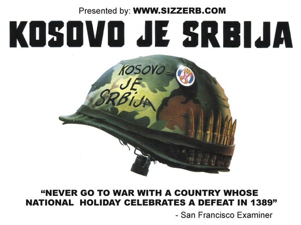 Kosovo is Serbia !!! (Read below helmet!)