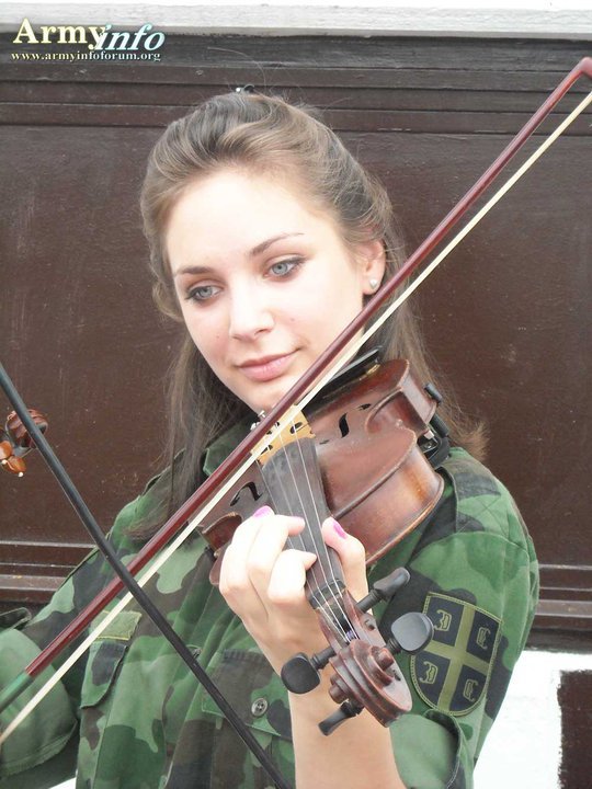 Serbian Army's Violinist woman