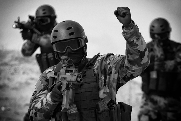 Serbian Special Forces black/white
