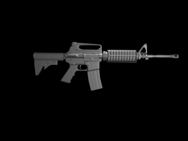 M4A1 model - rendered - without texture