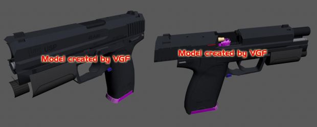Airsoft KSC USP.45 High-Poly model