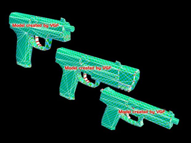 USP .45 Low-Poly model and variations