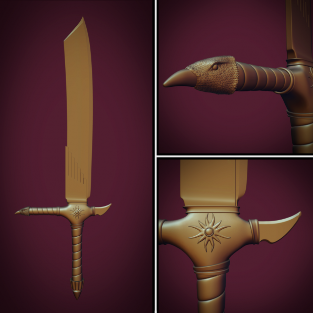 Finished (?) mesh of the sword