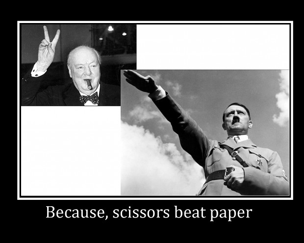 scissors beat paper...