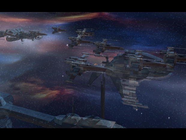 Rebel Fleet going through nebula