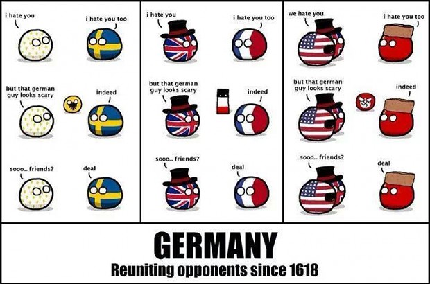 Germany reuniting opponents