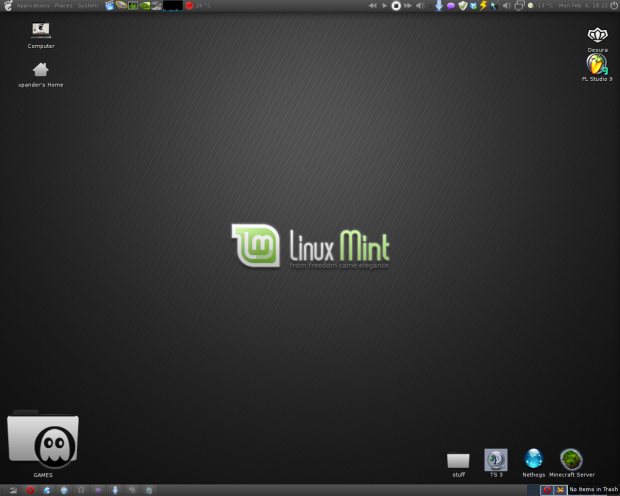 linux mint mate 19.1 desklets