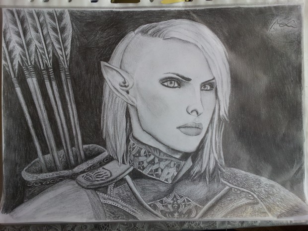 So I finished drawing here... my digital elven wife yeah xD