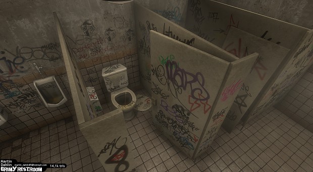 Grimy restroom