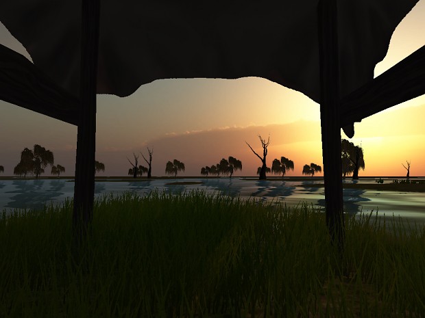 human camp in the swamps
