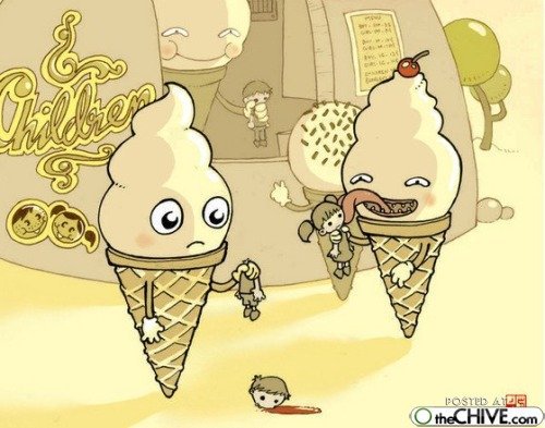 in Russia the icecream eats you