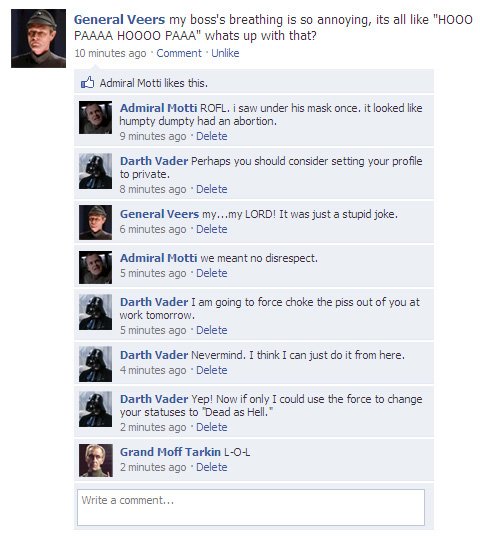 If Star Wars had Facebook