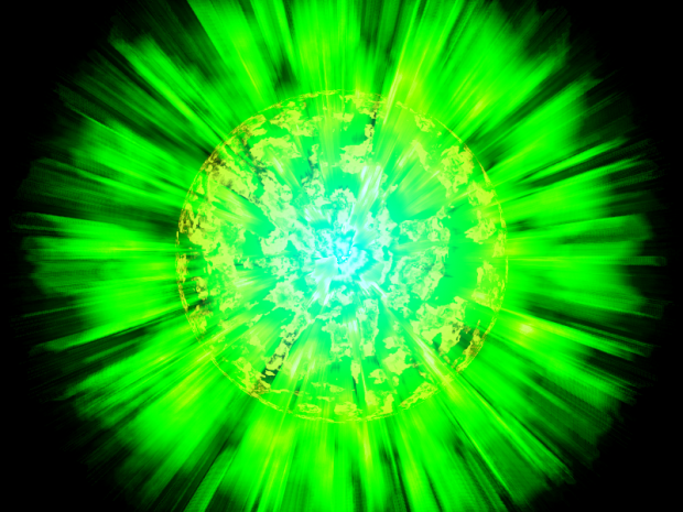 Green planet explosion
