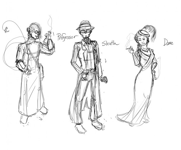 Hardboiled Class Profile Sketches