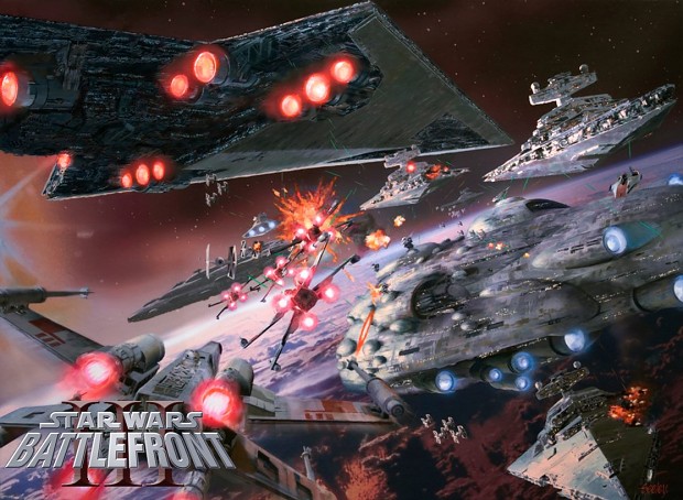 Galactic civil war space battle