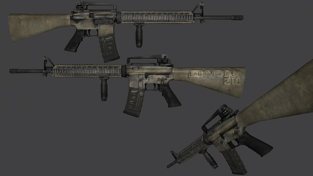 BF3's M16A3 Desert tan Camo for BF2 Final