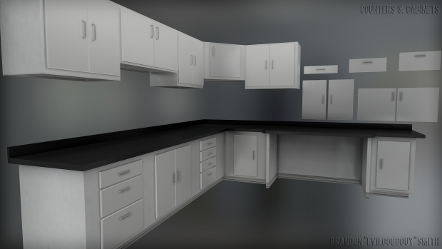 Counters and Cabinets - Grey
