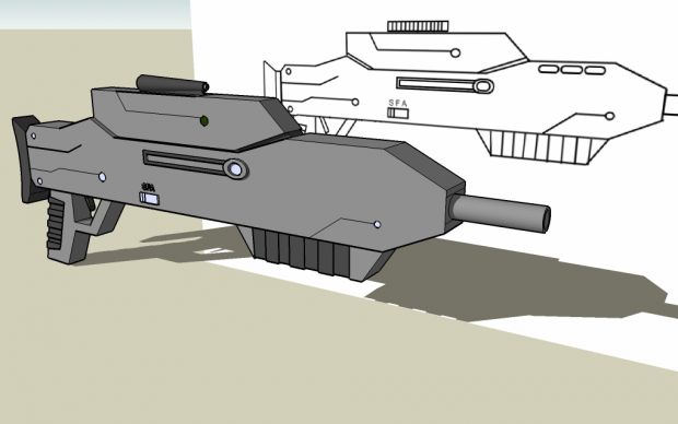 Futuristic Gun Model WIP