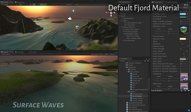 Surface Waves Fjord Material