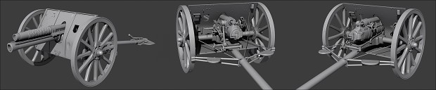 British 13pdr artillery gun