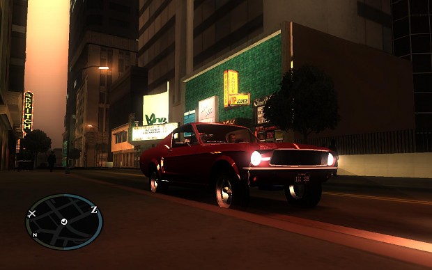 Just cruising in liberty city with 67'Mustang