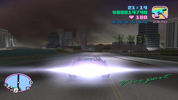 Playing a bit of Grand Theft Auto Vice City