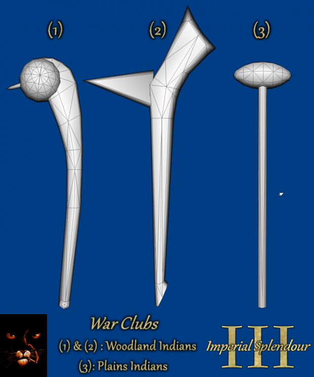 XVIIth century war clubs