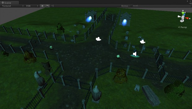 BlitzBotz: Zombies Arena via Unity3d Scene Window