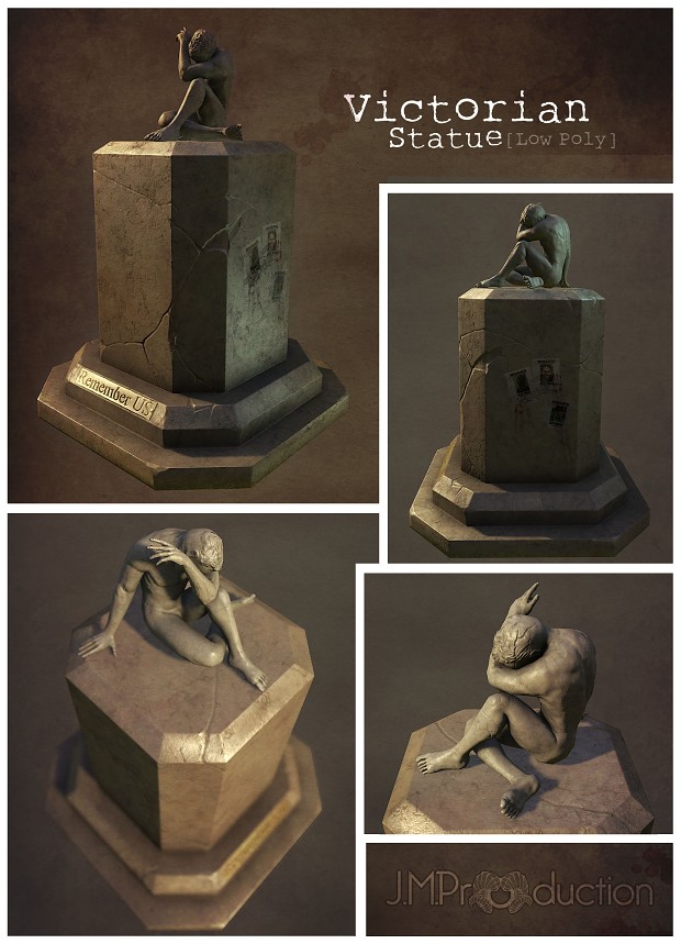Infected Park assets: Statue Montage