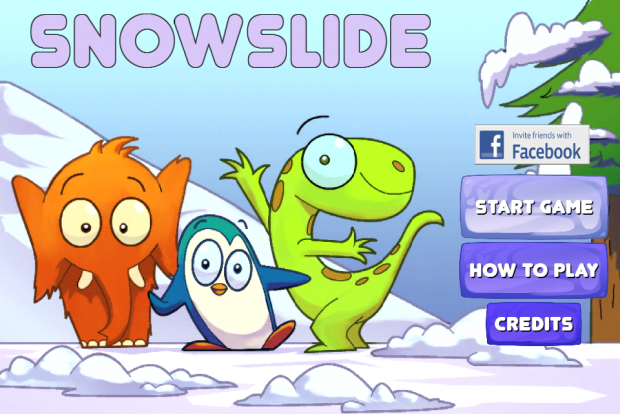 SnowSlide Start Screen
