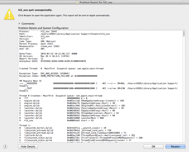 First dylib crash in Mac OSX 10.9 !