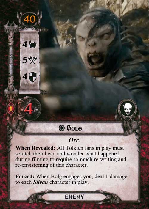 Bolg the orc chieftain, son of Azog card