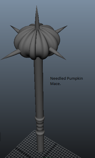 A Needled Pumpkin mace