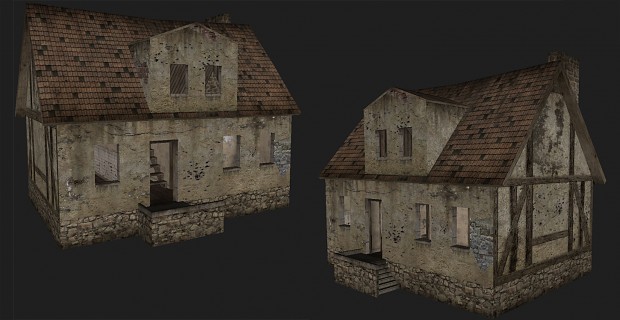 3ds Max modeling: World War 2 French Cottage House