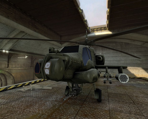 Black Mesa - Apache Helicopter FrontView