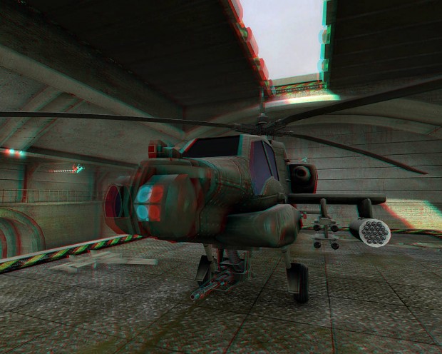Black Mesa - Apache Helicopter FrontView 3D (Ana)