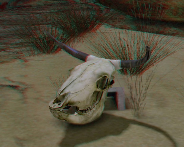 Black Mesa - Cow Skull 3D (Anaglyph)